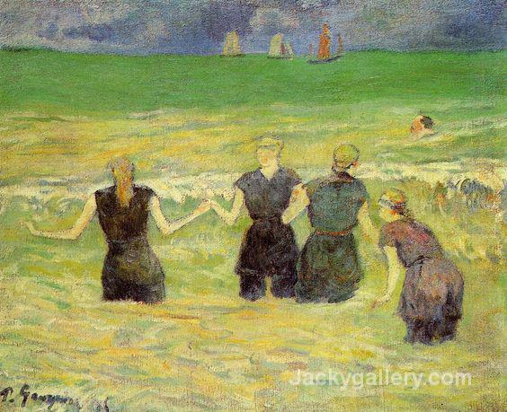 Women Bathing by Paul Gauguin paintings reproduction - Click Image to Close